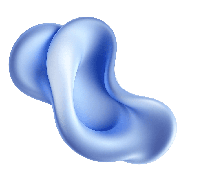 3D Blue Shape